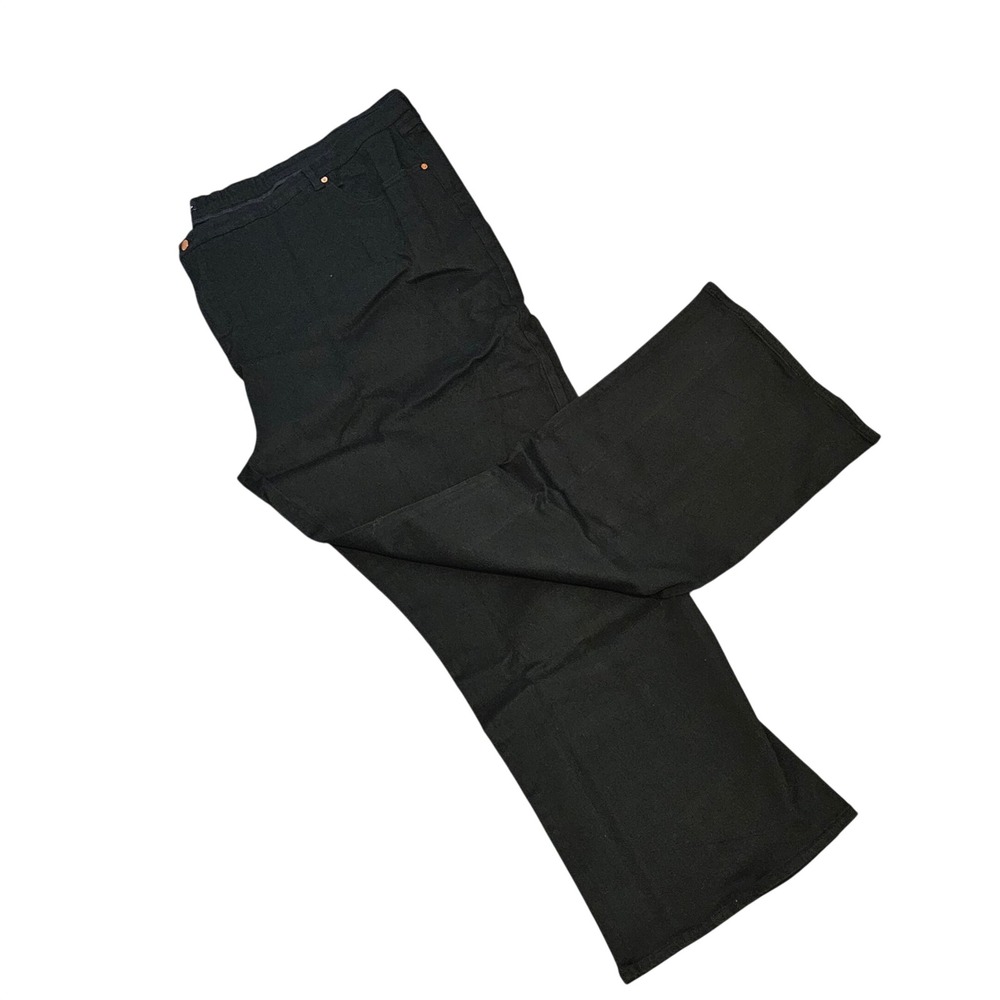Universal Standard Sava High Rise Flare Jeans Black Plus Size 40 Minimalist